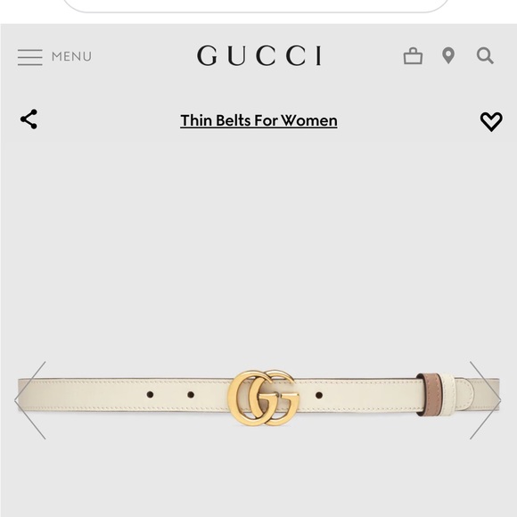 GUCCI Marmont Reversible Thin Belt Size 85 - Picture 1 of 16